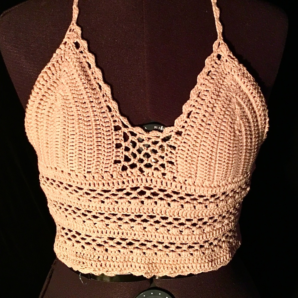 Cream crochet top
