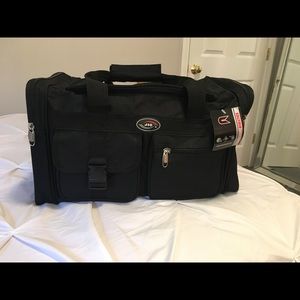 New black sport duffel bag