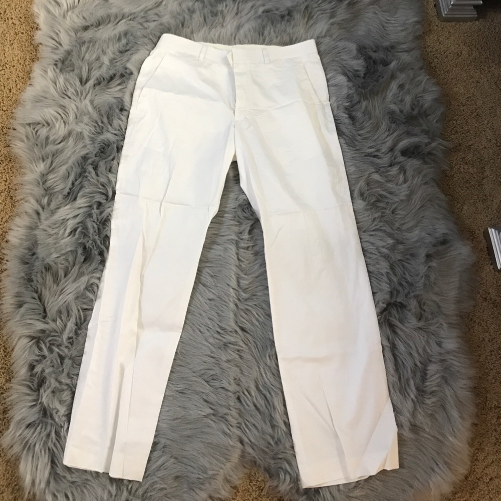 Men white dress pants
