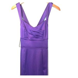 Stretch satin Calvin Klein dress purple