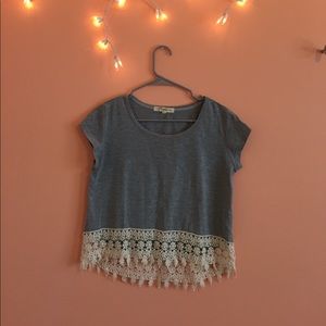 grey lace top