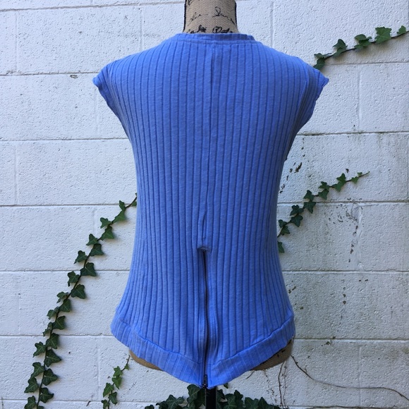 Anthropologie Ribbed Zipper Top - Picture 2 of 8