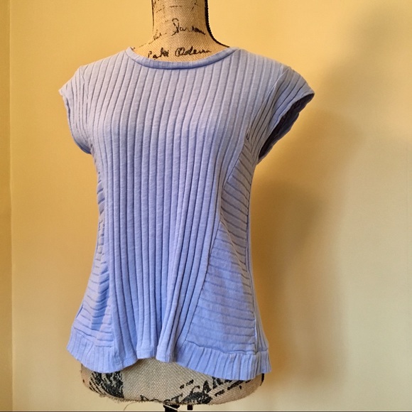 Anthropologie Ribbed Zipper Top - Picture 3 of 8