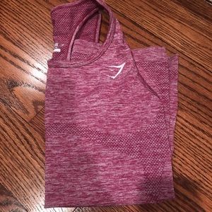 Gymshark seamless vest tank plum Marl small red