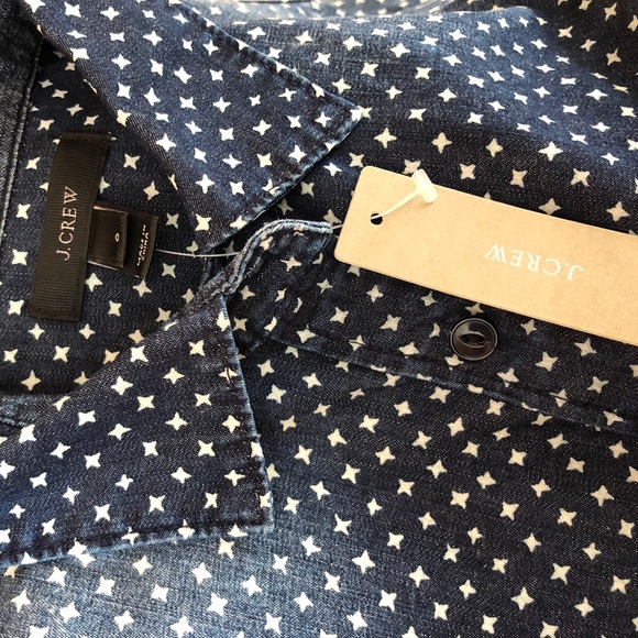 J. Crew Keeper Chambray Shirt In Star Dot - Picture 3 of 3