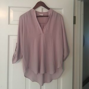 Lavender colored chiffon blouse