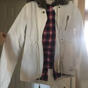 White Jacket with faux Fur hood!