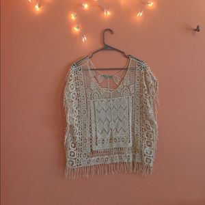 lace poncho top
