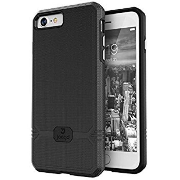 Jaagd iPhone 8/7 Slim Shock Absorbing Case..Black - Picture 1 of 4