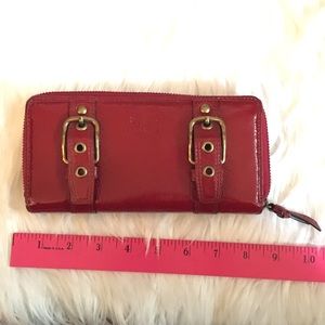 Coach Red Patent Leather Wallet