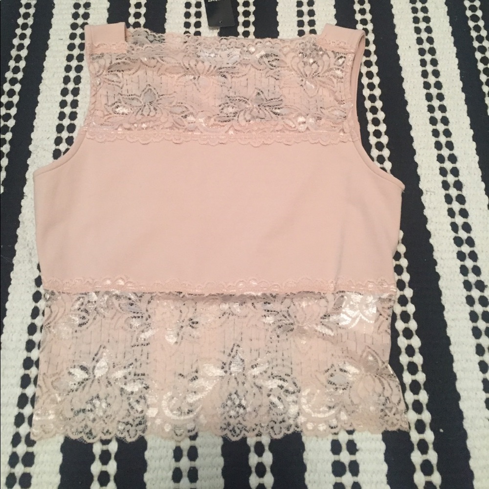 Bebe Lace Crop Top