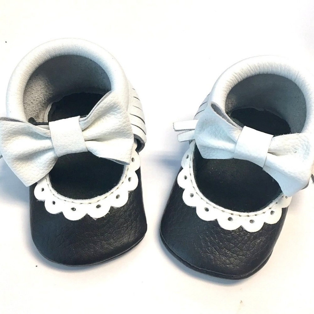 First Steps Baby Girl Leather Moccasin Mary Jane