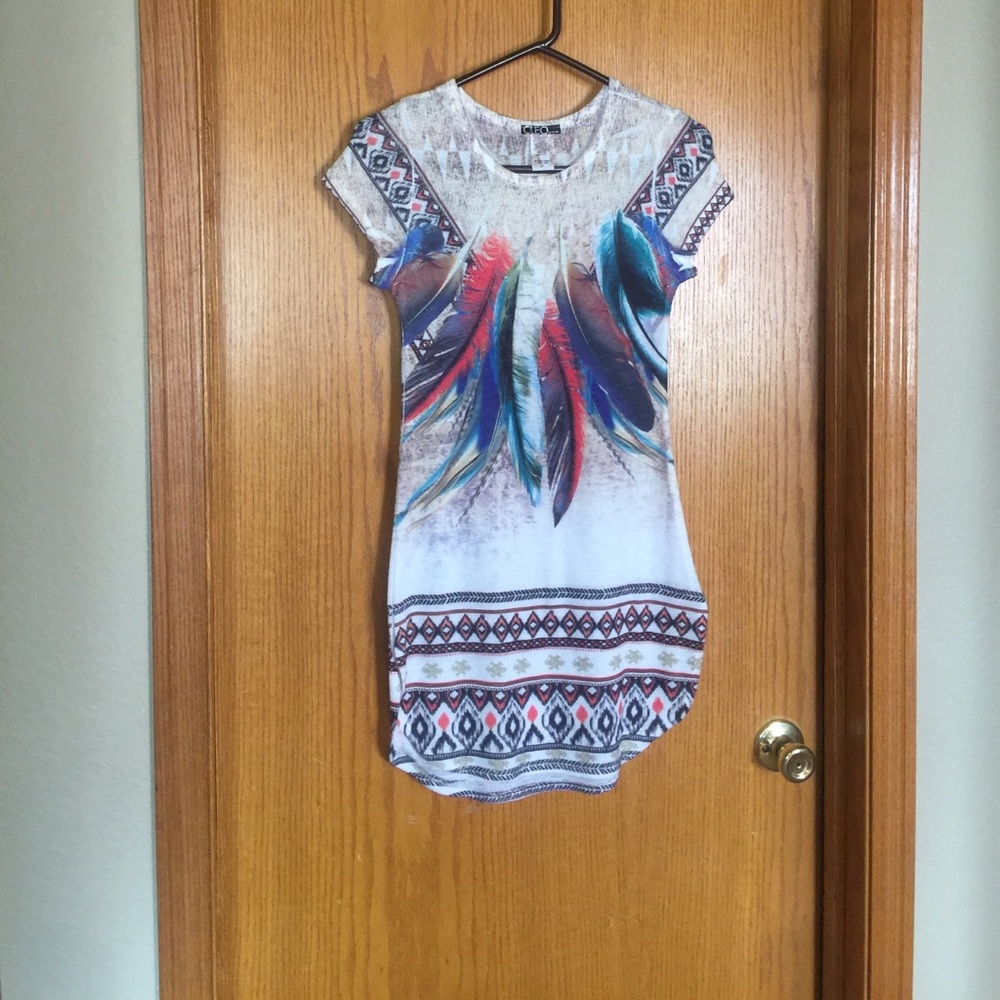 NWT shear feather dress