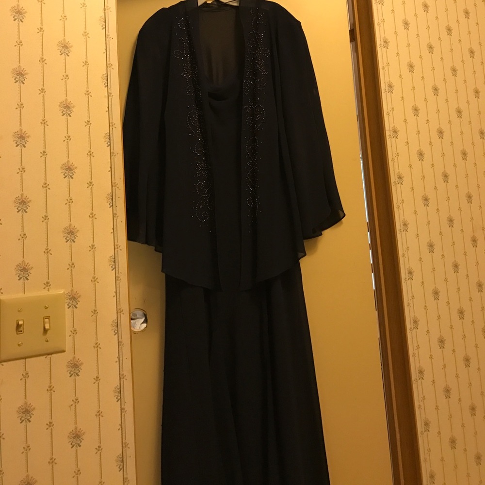 Long royal blue dress