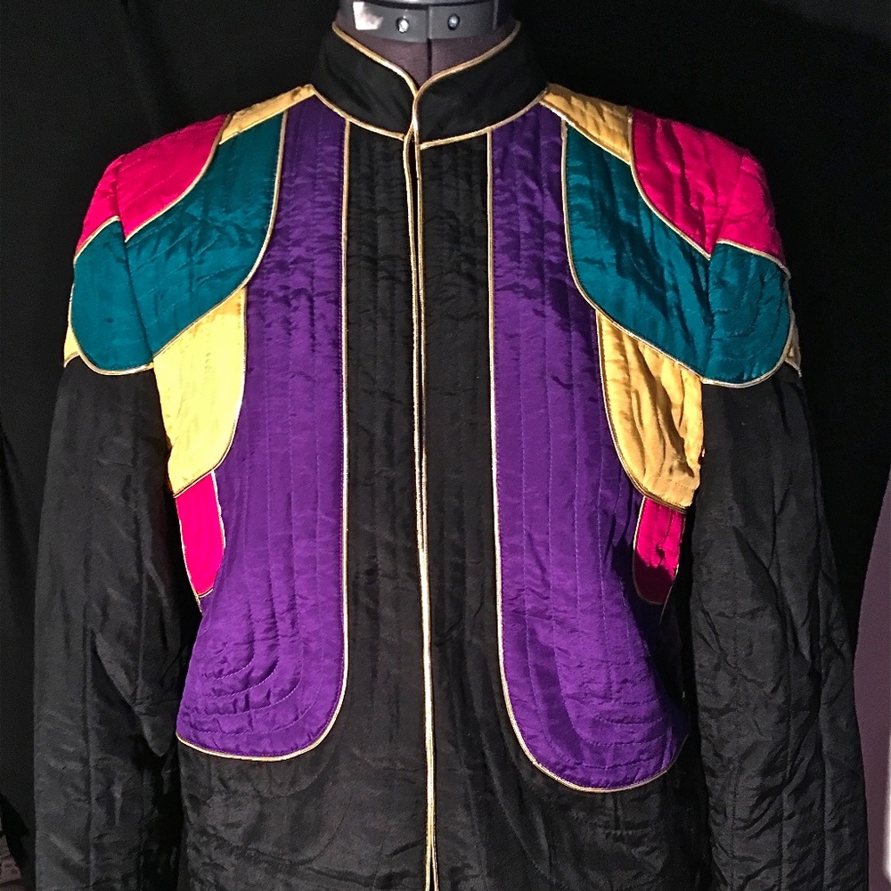 100% silk 'Tucan' jacket with gold trim