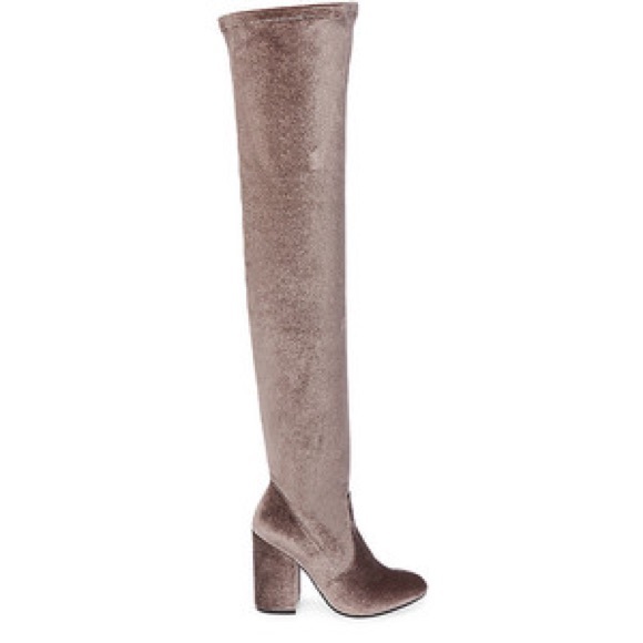 🆕 Velvet Taupe OTK Boots - Picture 2 of 4
