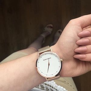 Barbas & Zacari Gold Mesh Watch + Leather Straps