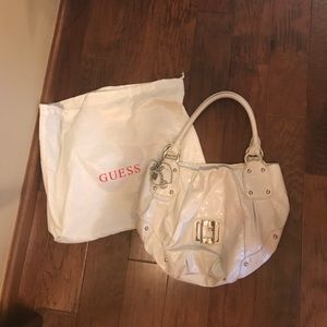 Perfect condition!  White leather Guess bag