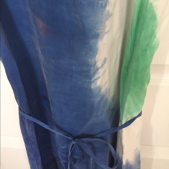 Tie die maxi dress with removable string belt. - Picture 3 of 4