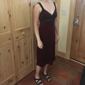 Vintage Betsey Johnson Sexy Velvet Slip Dress