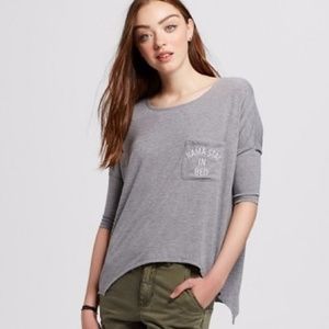 Fifth Sun Namastay In Bed Gray Long Sleeve Shirt
