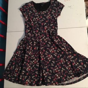 Lace backed floral dress