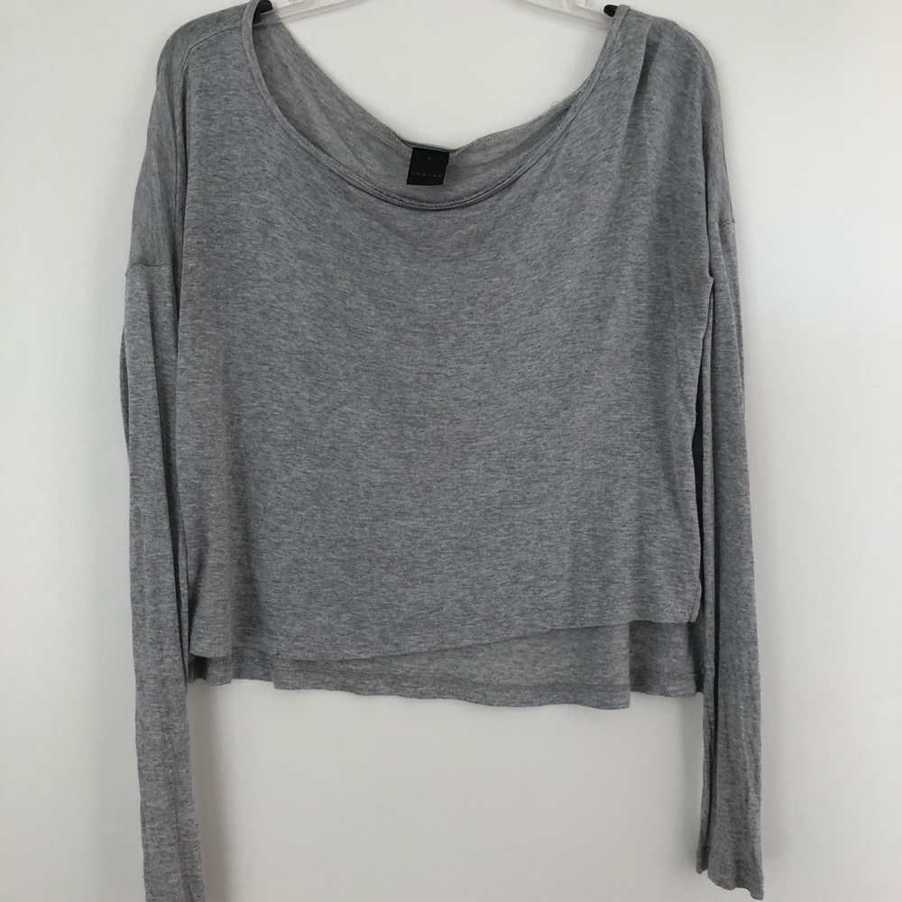 Trouvè Flowy Cropped Shirt
