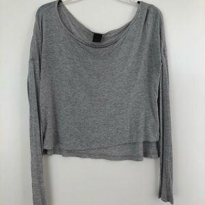 Trouvè Flowy Cropped Shirt
