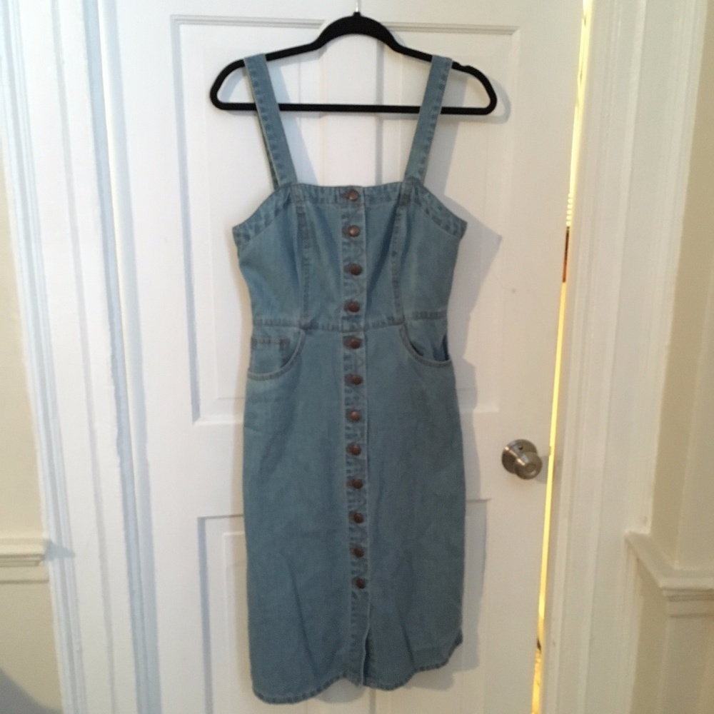 Bib style jean dress size 6