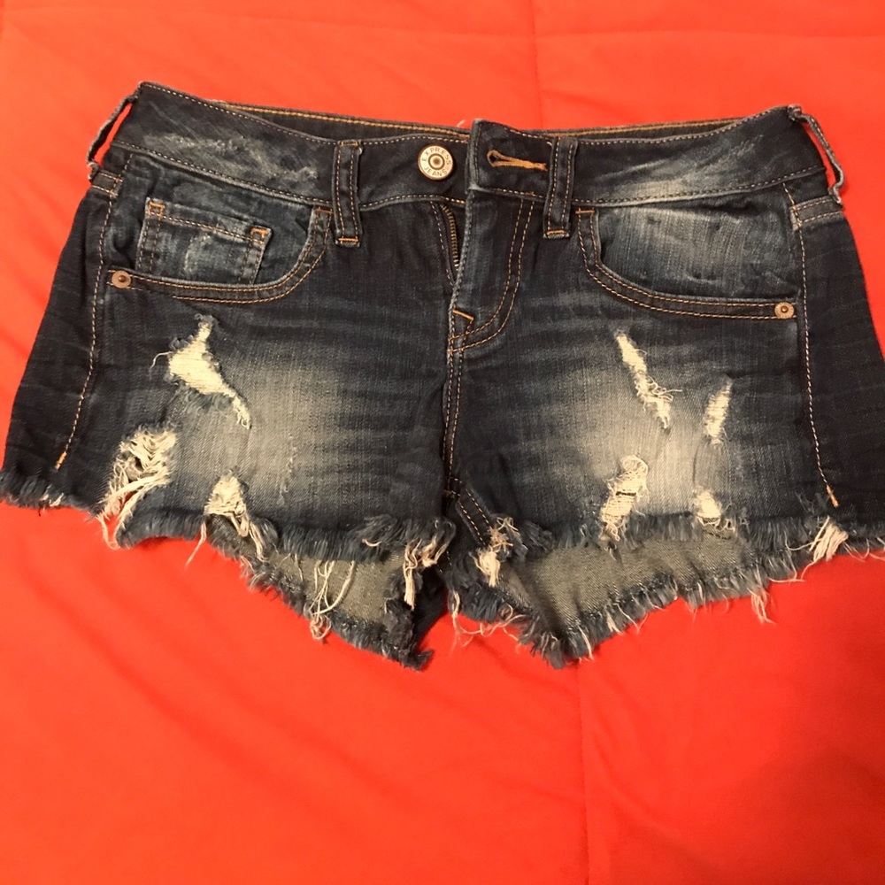 Express denim short shorts