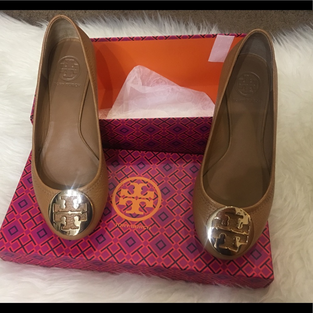 Tory Burch Royal Tan Reva Flats