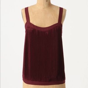 [Anthropologie] MAPLE Pleats Abounding Tank Wine