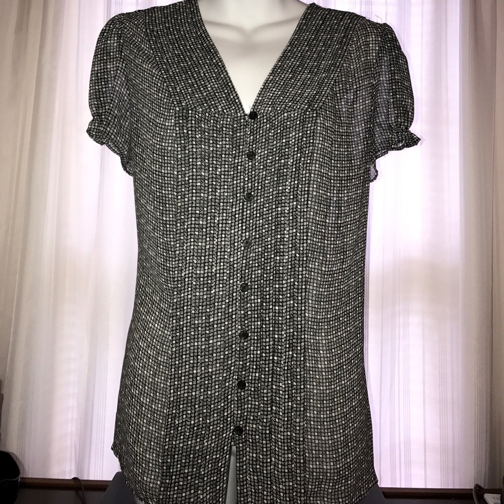 East 5th  Button Down black blouse NWOT