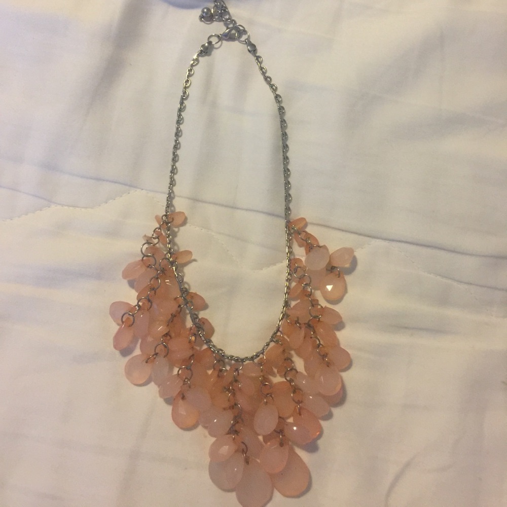 Coral colored necklace