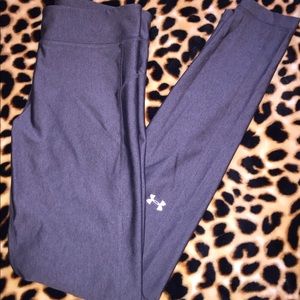 Under Armour gray metallic leggings