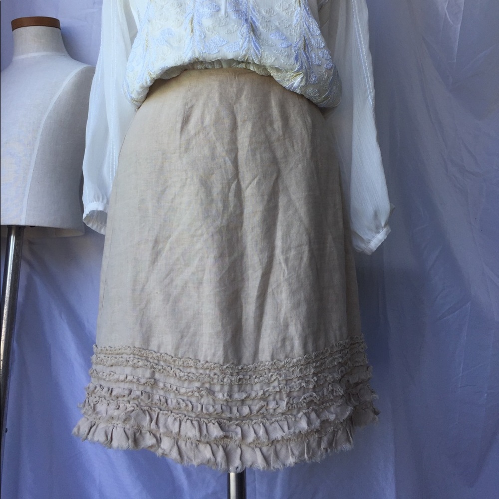 Tommy Bahama Two Palms ruffle linen skirt