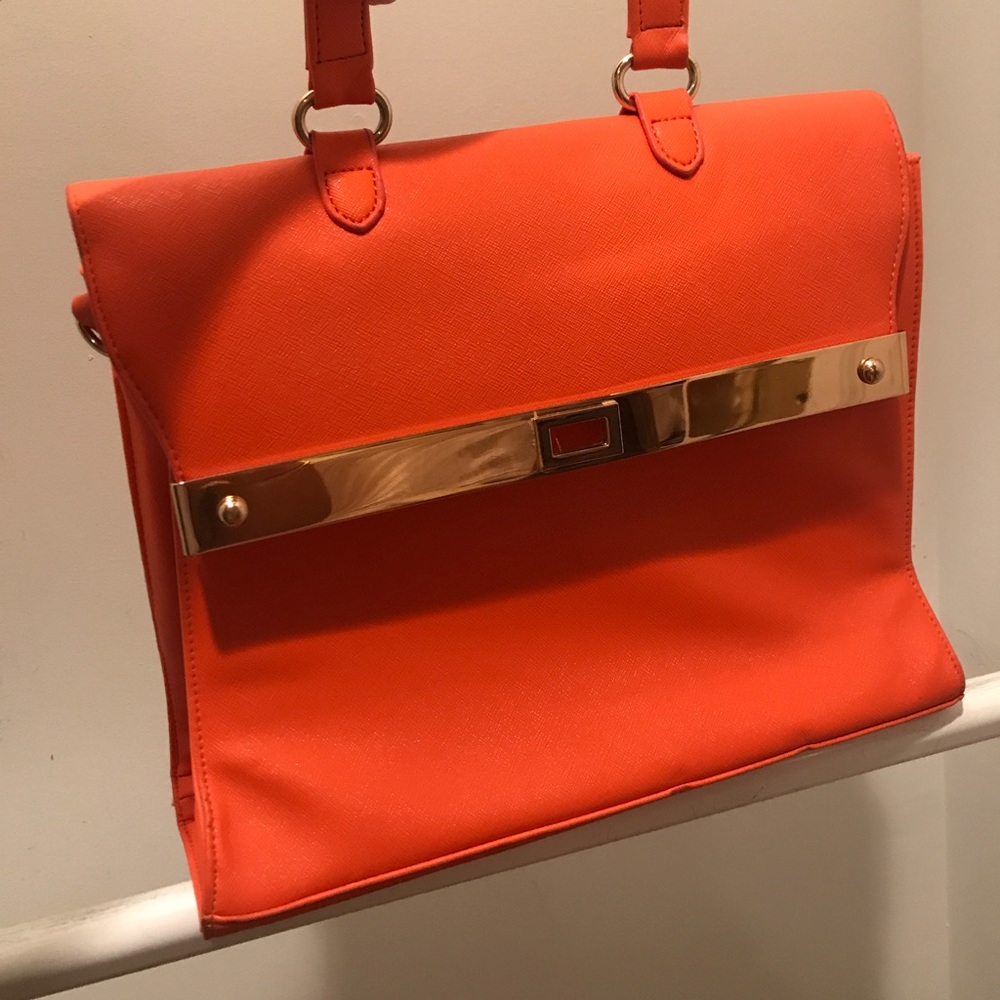 Asos orange top handle bag