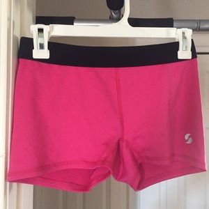 Pink workout spanx!!