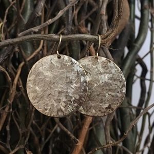 Hammered Disk Earrings