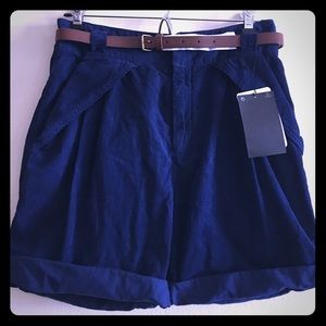 Zara Corduroy like Shorts w/ belt