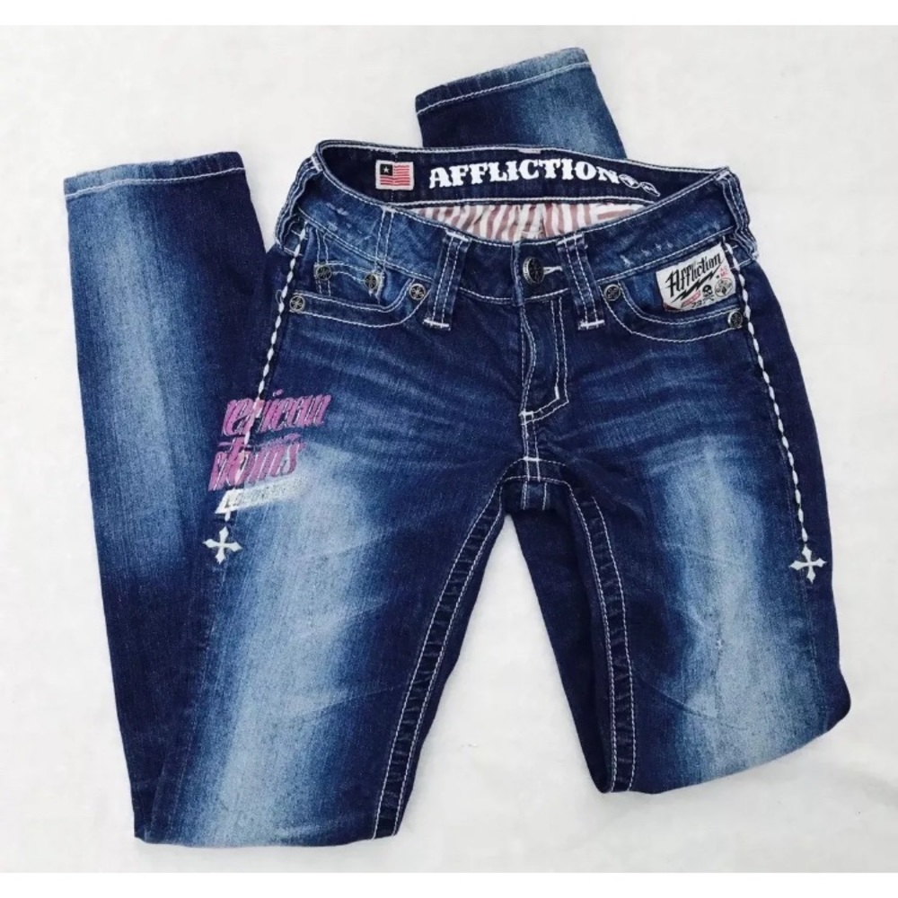 Affliction loud & Fast size 24 skinny jeans