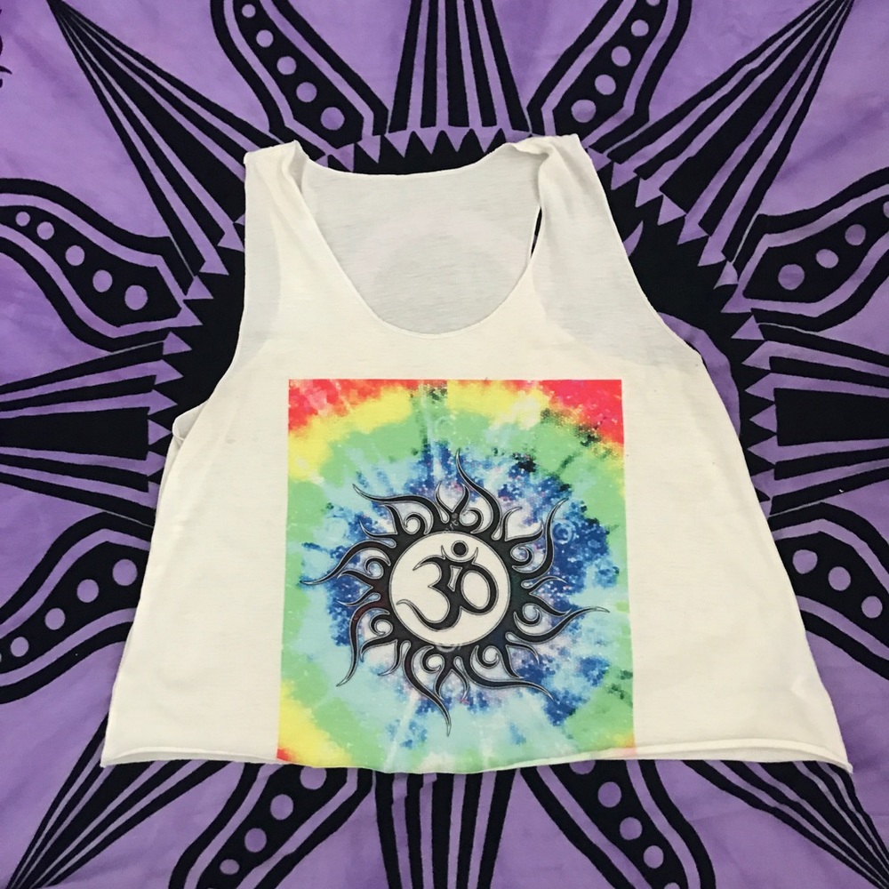 Ohm Symbol Crop Top Tank Top