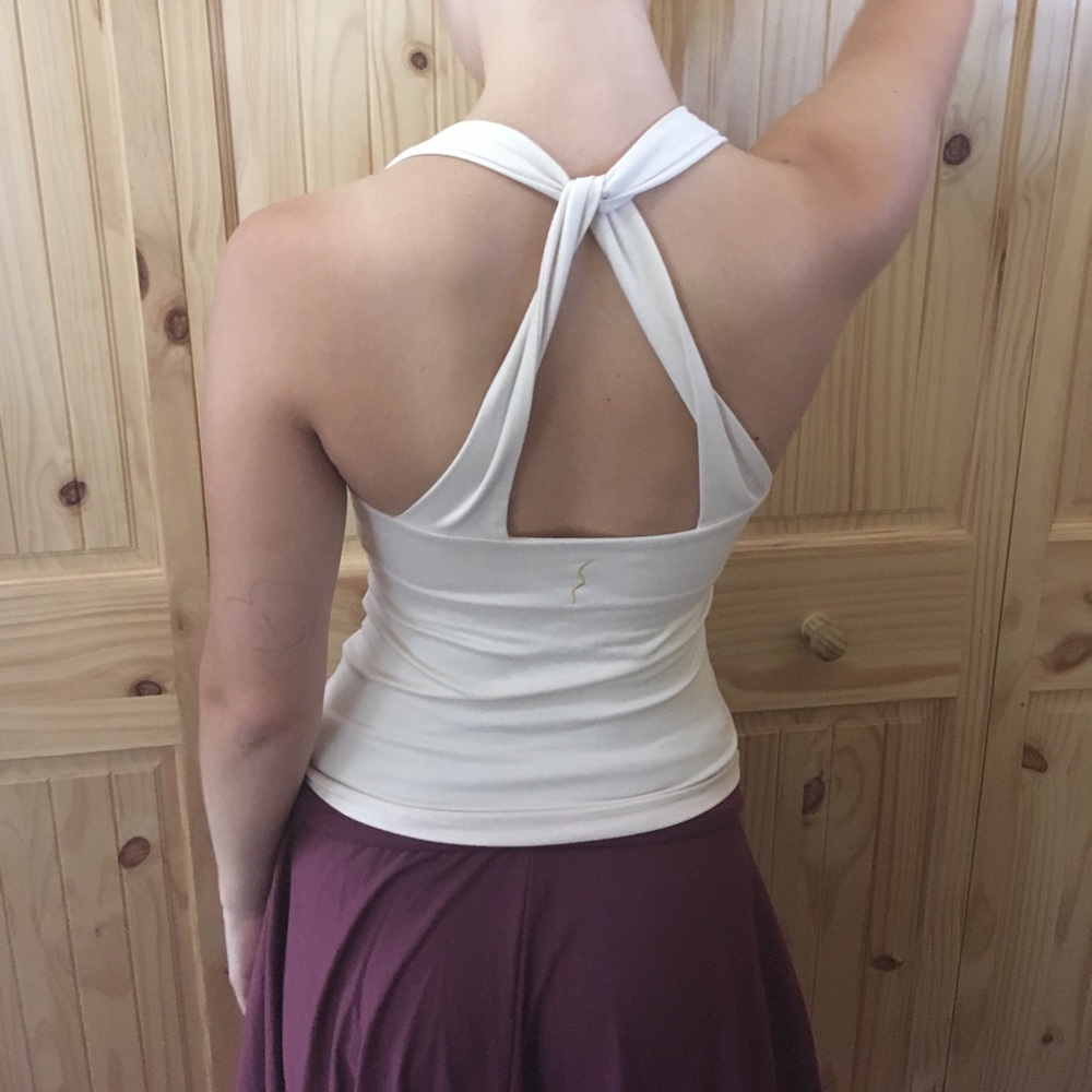 Shiva Shakti cream built in bra top