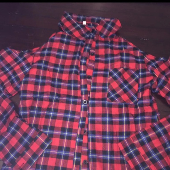 Cold Shoulder Flannel - Picture 4 of 4