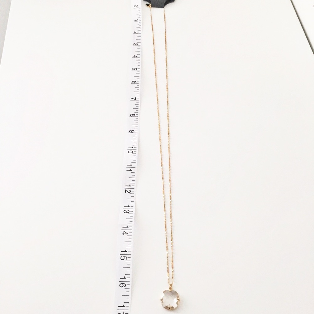 Express gold faceted pendant necklace - Picture 3 of 3