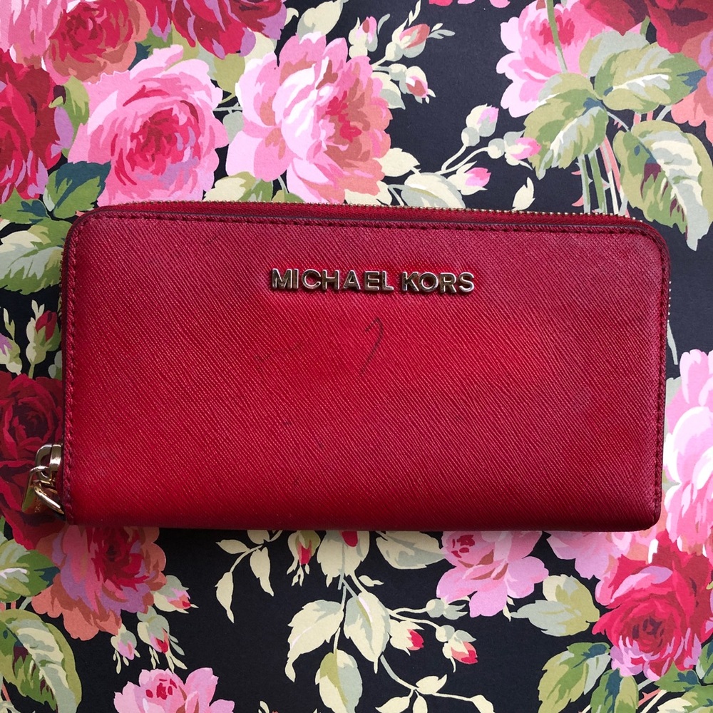 Red Michael Kors Wallet