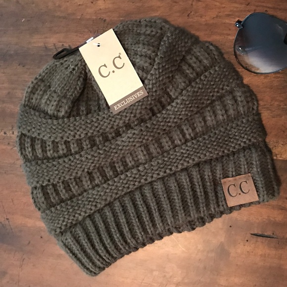 NEW Darker Olive Fall Beanie - Picture 4 of 4