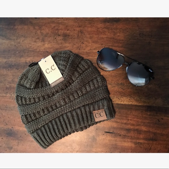 NEW Darker Olive Fall Beanie - Picture 3 of 4