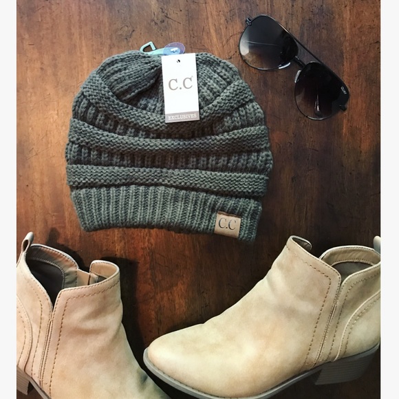 NEW Darker Olive Fall Beanie - Picture 2 of 4