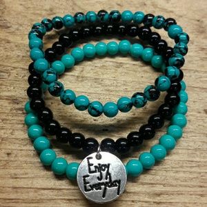 HANDMADE| "Enjoy Everyday" Bracelet Set